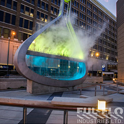 Water Fountain Blue and Green Lighting