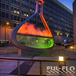 Water Fountain Red and Green Lighting